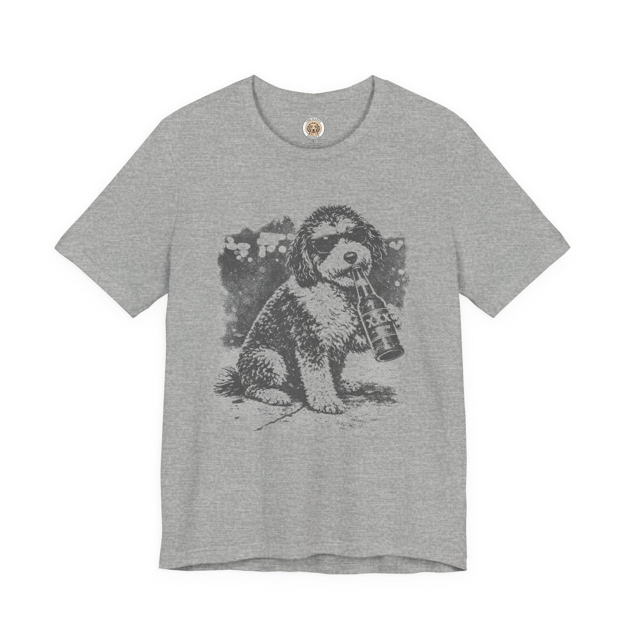 Aussiedoodle Drinking Beer Dog Shirt - Funny Pet Lover Party Tee