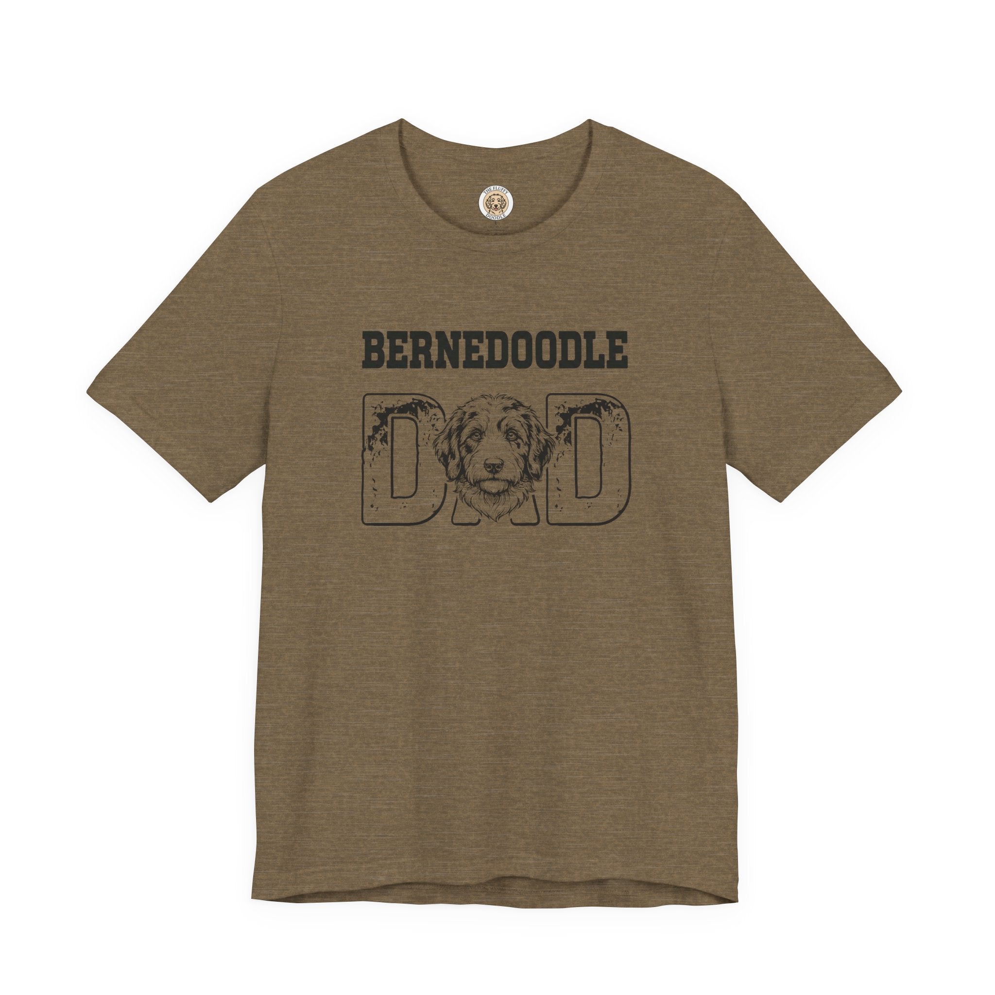 Bernedoodle Dad Funny Dog Lover T-Shirt Gift for Men, Fur Dad Tee