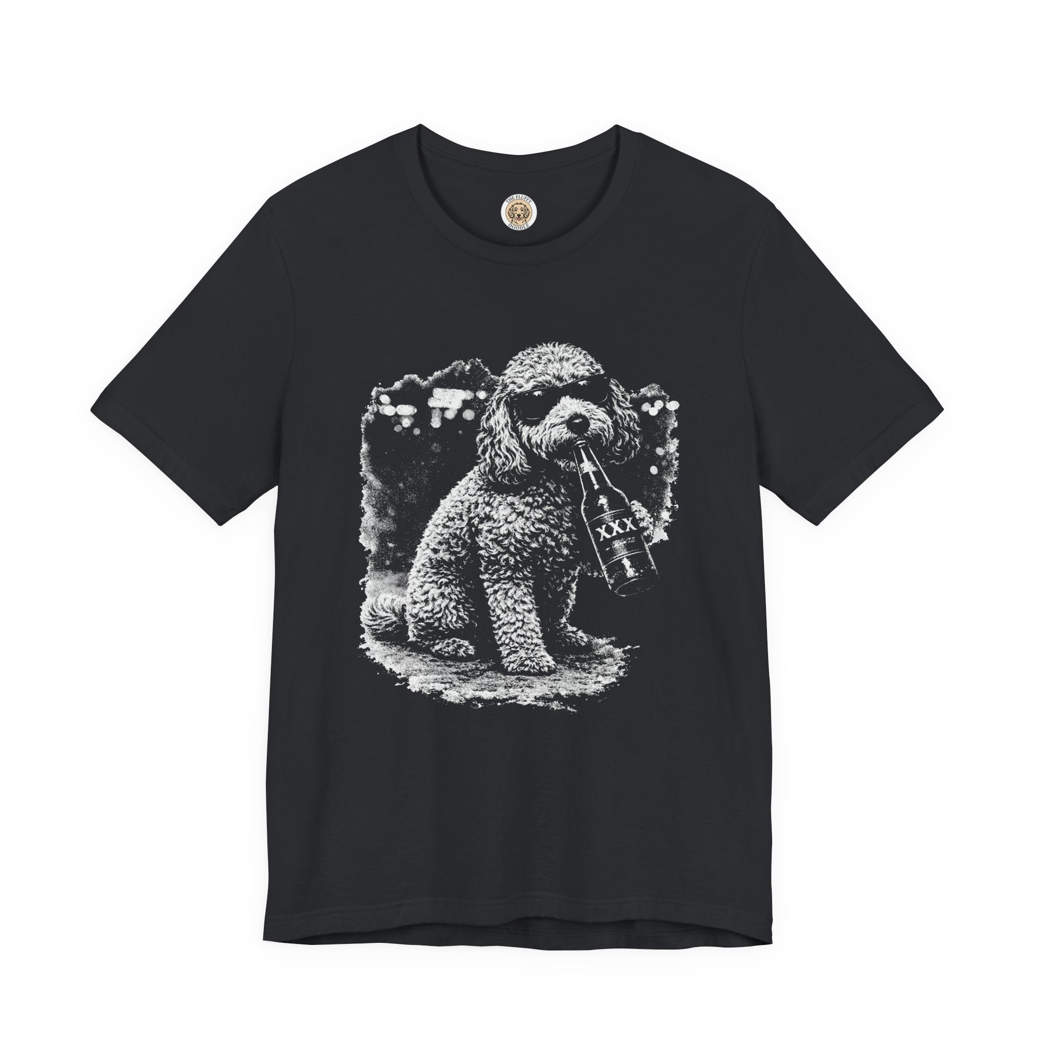 Cockapoo Drinking Beer Dog Art Print - Funny Pet Lover Gift Tee