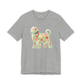 Floral Sheepadoodle Silhouette Watercolor Flowers Spring Dog Lover