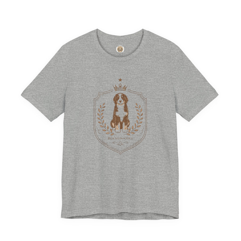 Bernedoodle Royal Crest Dog Illustration Tee - Vintage Style Pet