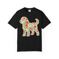 Comfort Colors Cockapoo Floral Silhouette Watercolor Dog Art Tee