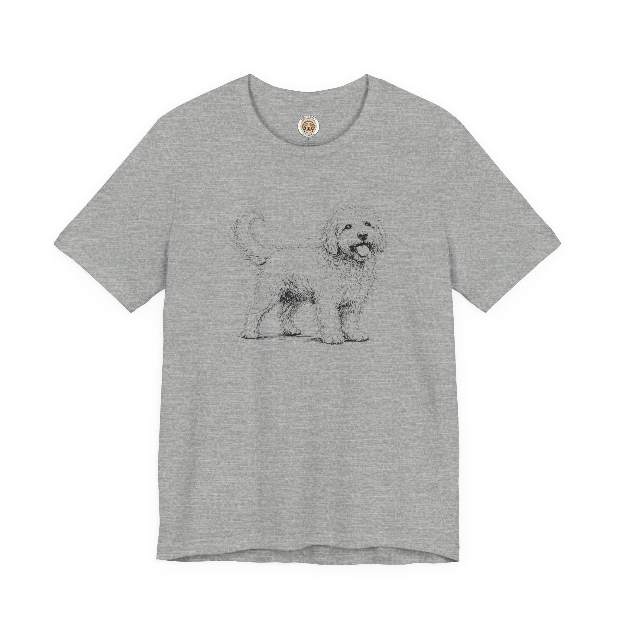 Golden Doodle Sketch Artistic Dog Breed Lover Premium Apparel Tee