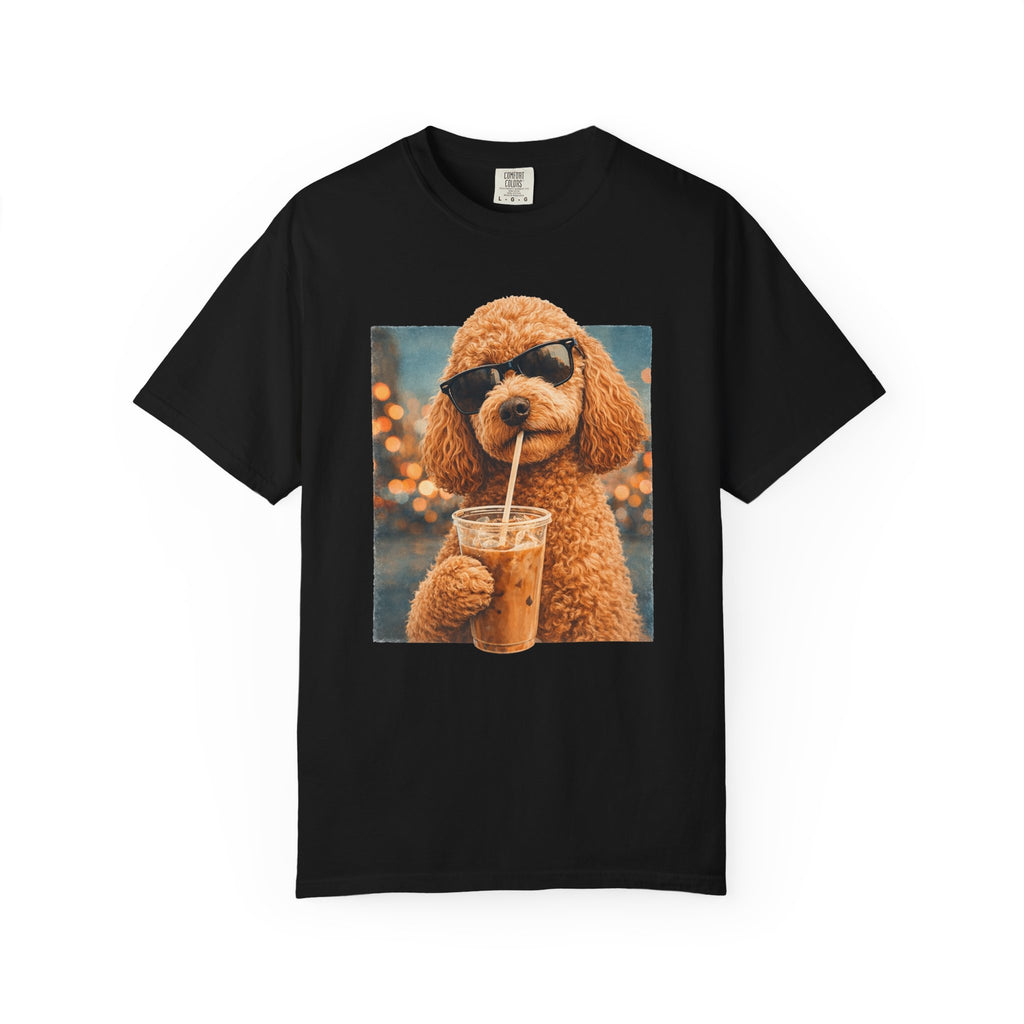 Comfort Colors Labradoodle Iced Coffee Cool Dog Summer Fashion Tee