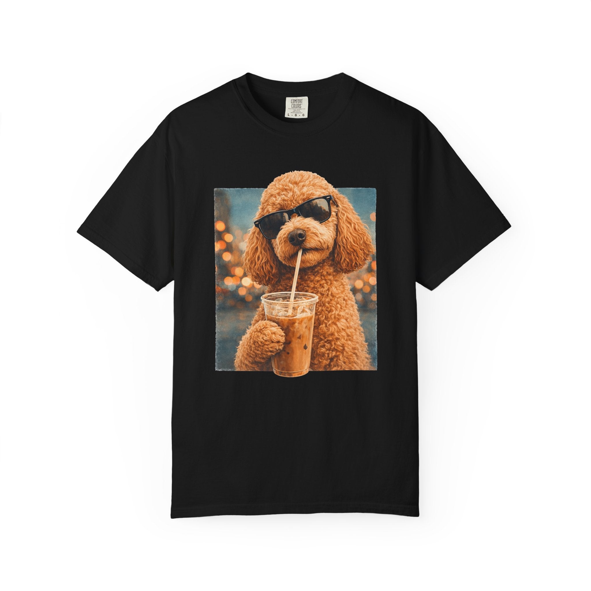 Comfort Colors Labradoodle Iced Coffee Cool Dog Summer Fashion Tee