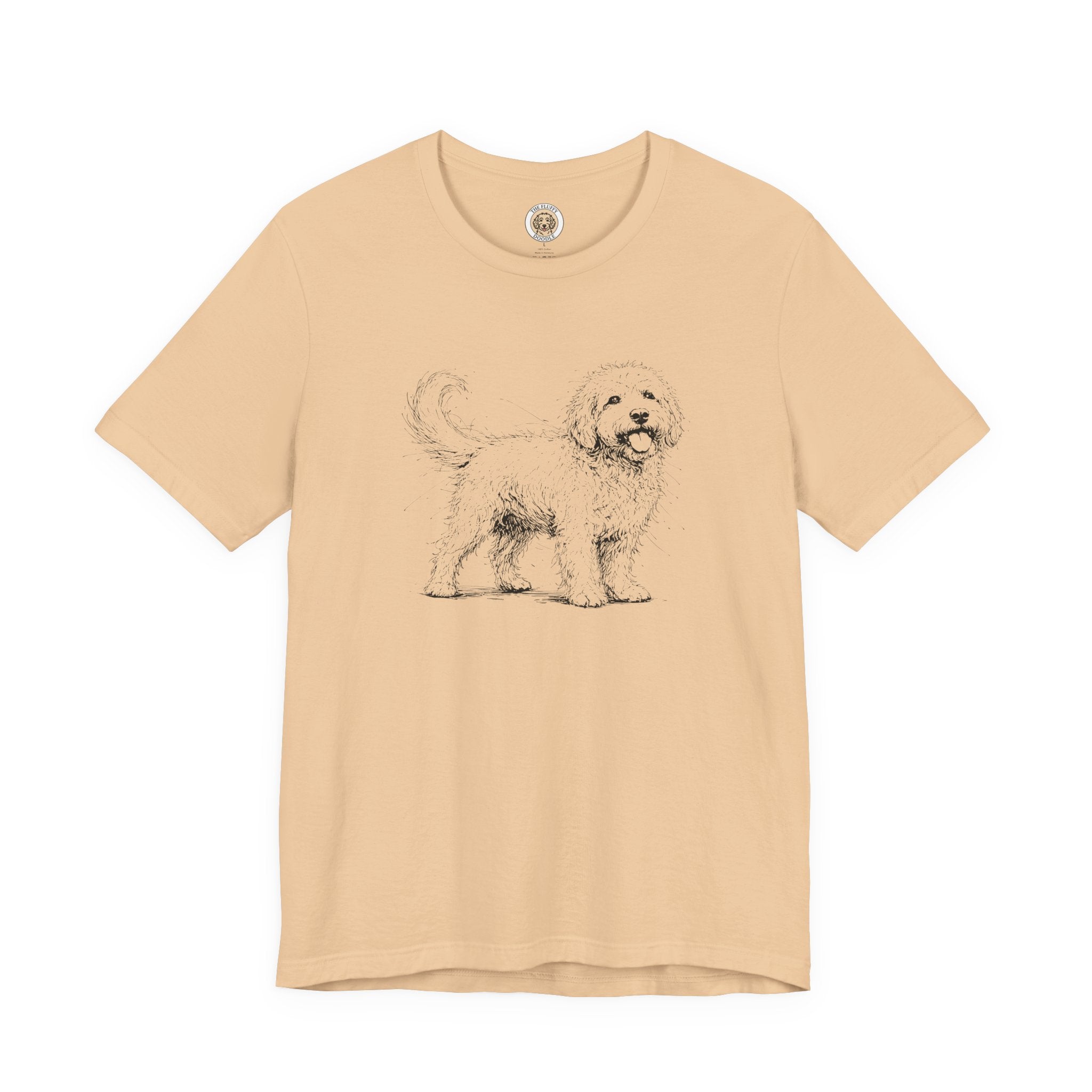 Golden Doodle Sketch Artistic Dog Breed Lover Premium Apparel Tee