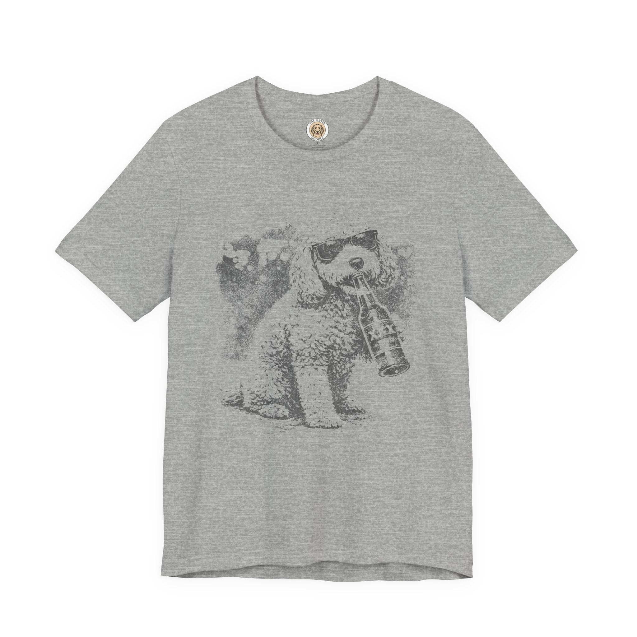 Cockapoo Drinking Beer Dog Art Print - Funny Pet Lover Gift Tee