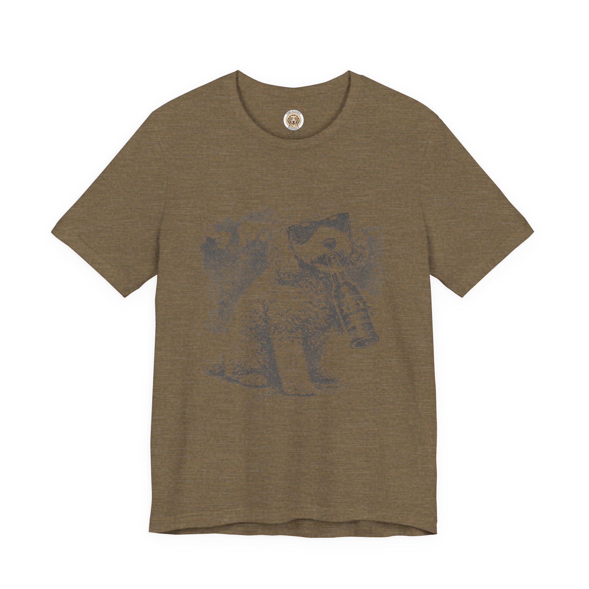 Cockapoo Drinking Beer Dog Art Print - Funny Pet Lover Gift Tee