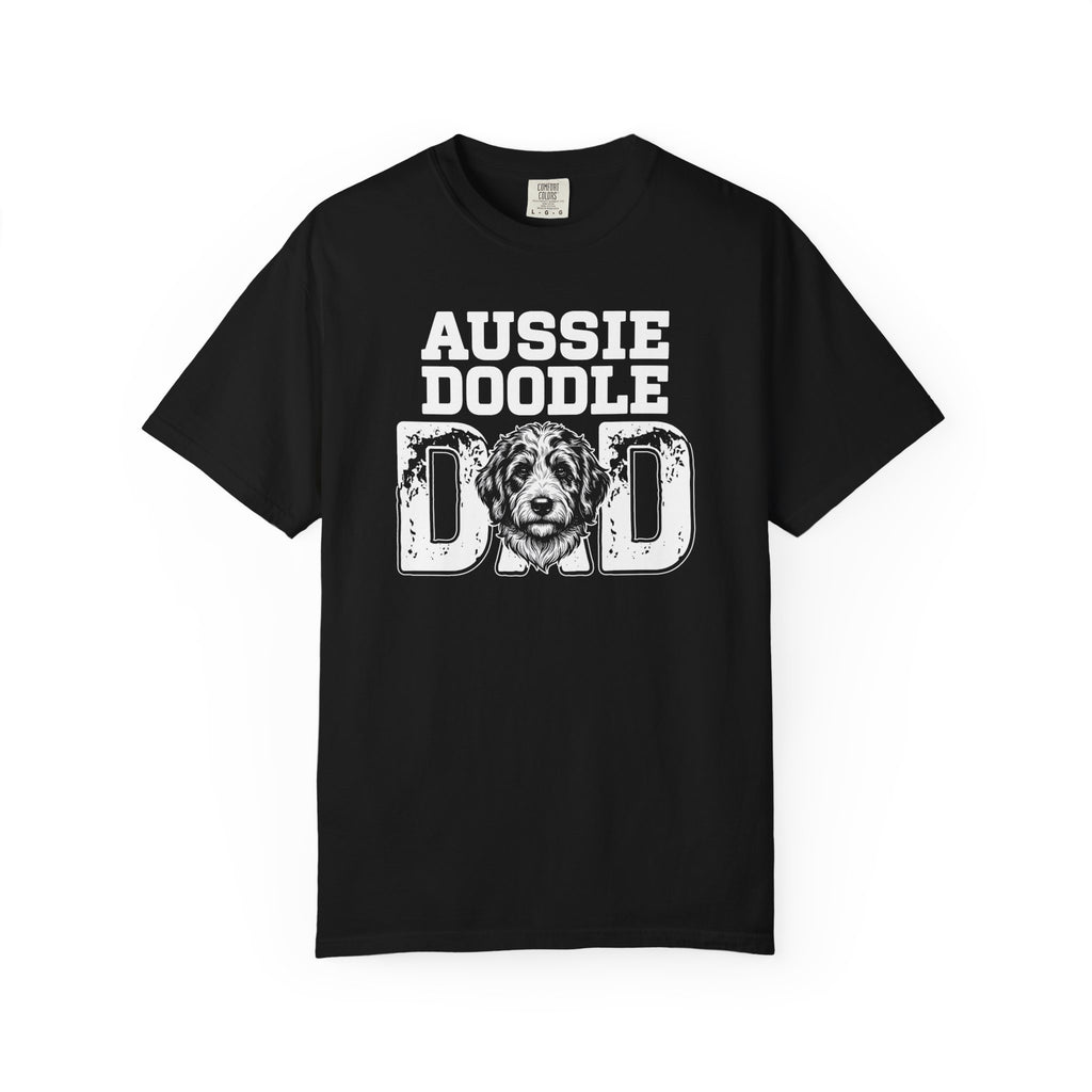 Comfort Colors Aussiedoodle Dad Vintage Retro Dog Dad Tee Shirt