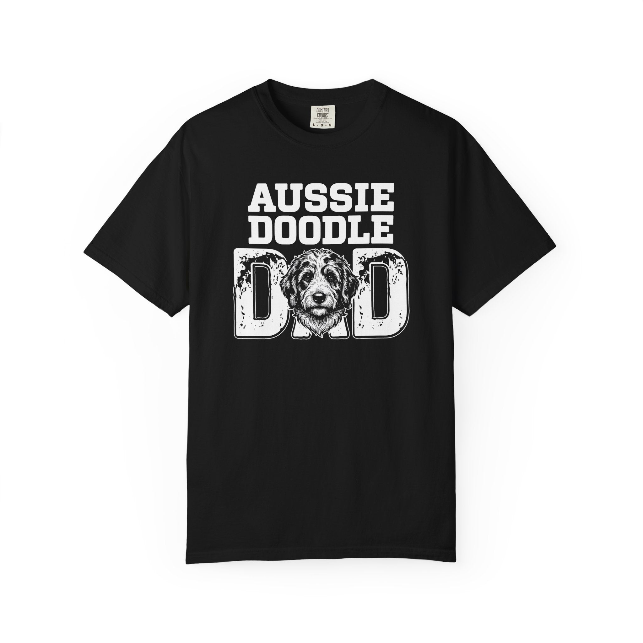 Comfort Colors Aussiedoodle Dad Vintage Retro Dog Dad Tee Shirt