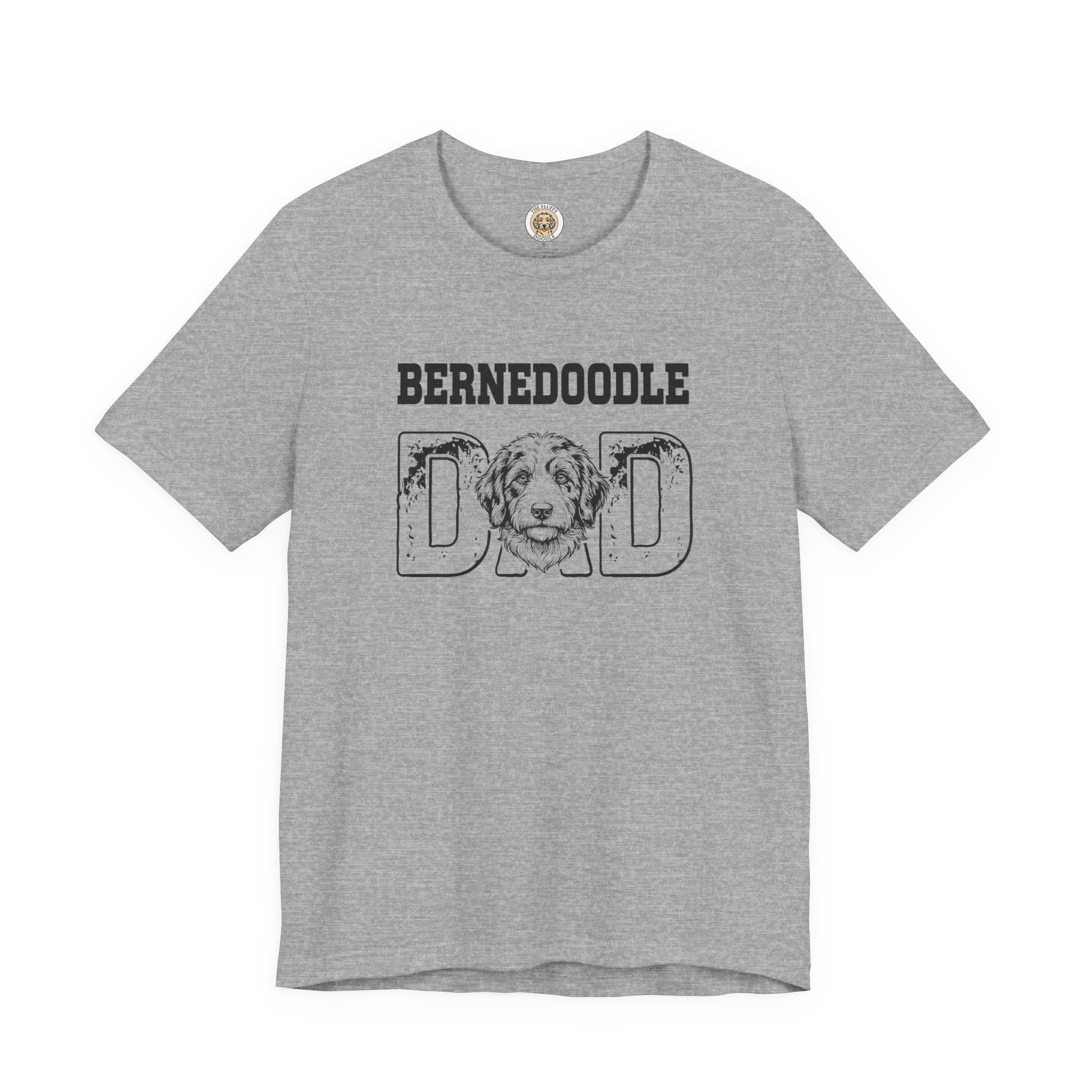 Bernedoodle Dad Funny Dog Lover T-Shirt Gift for Men, Fur Dad Tee