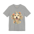 Golden Doodle Floral Watercolor Painting Dog Art Print for Home Decor