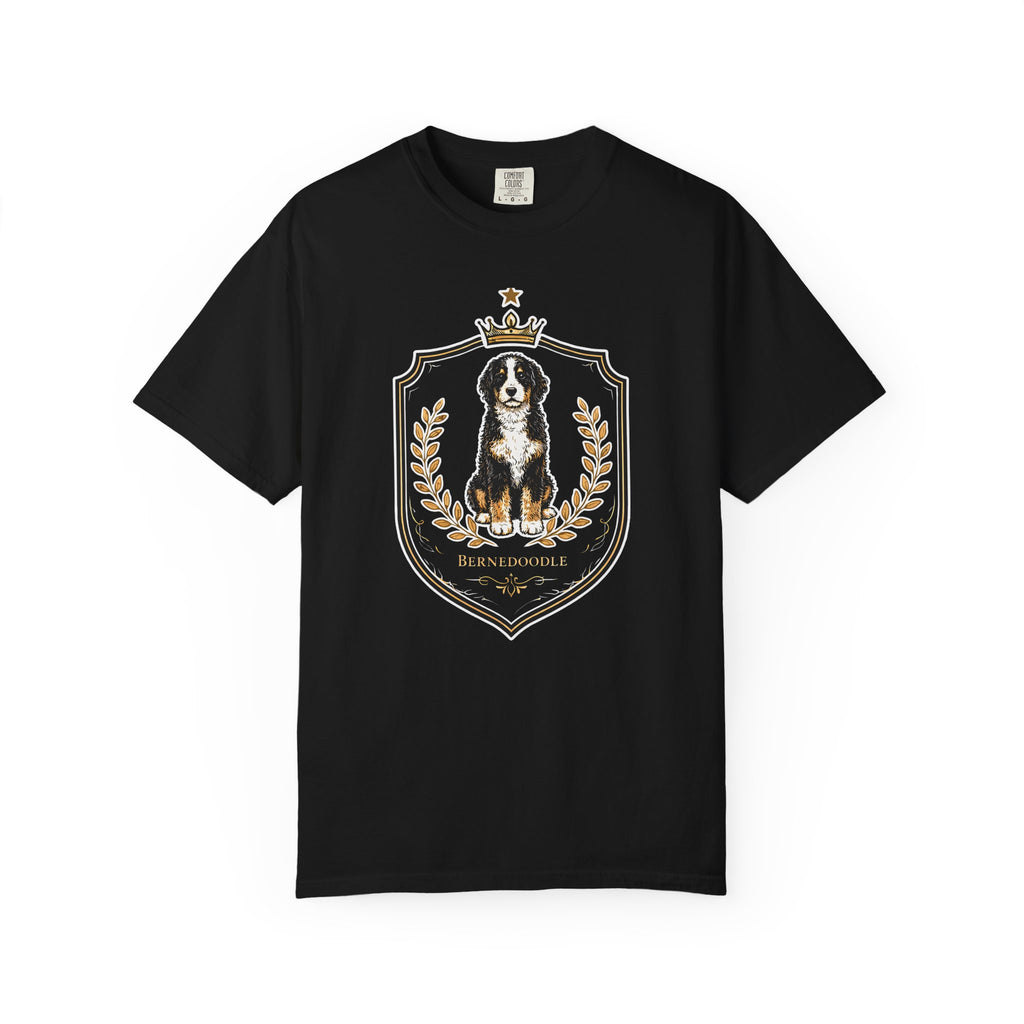 Bernedoodle Royal Crest Vintage Dog Illustration Premium Quality Tee