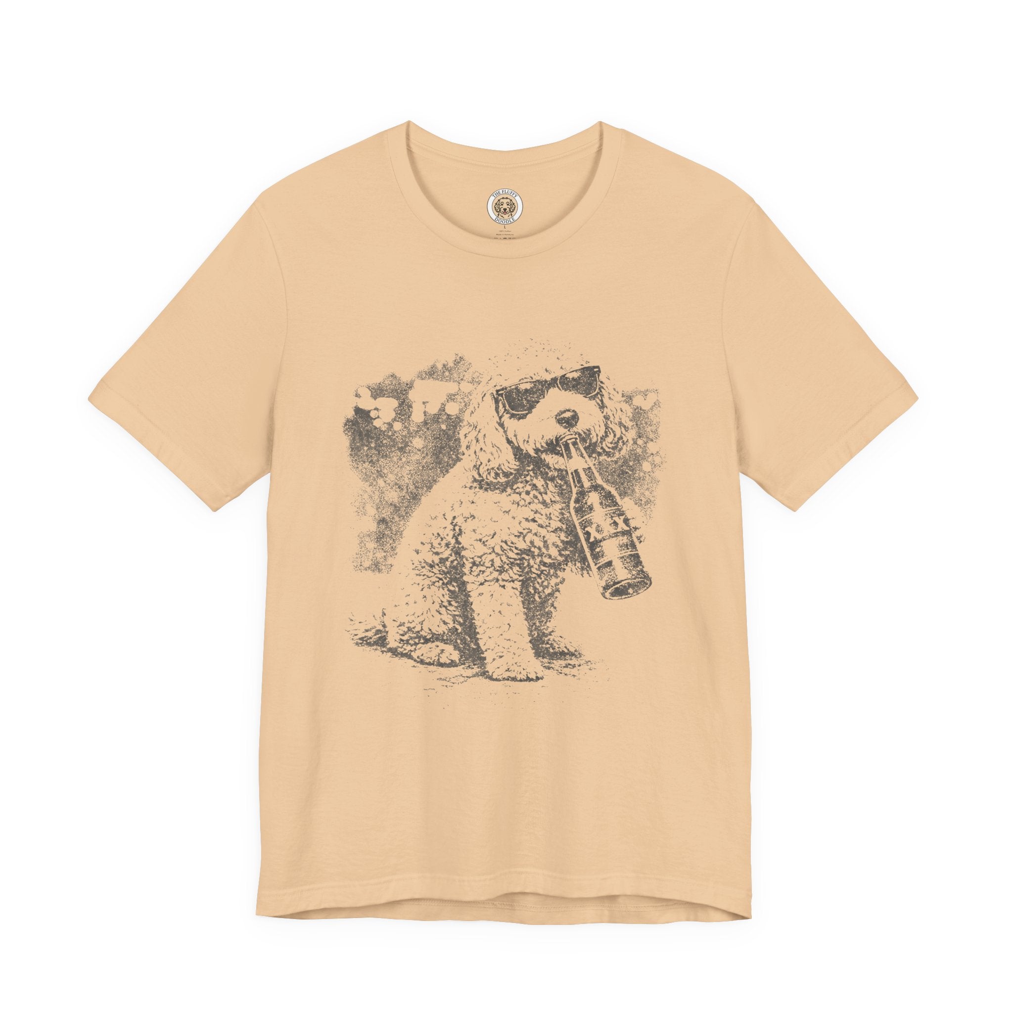 Cockapoo Drinking Beer Dog Art Print - Funny Pet Lover Gift Tee