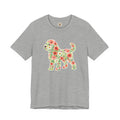 Cockapoo Floral Silhouette Watercolor Art Puppy Dog Lover Gift Tee