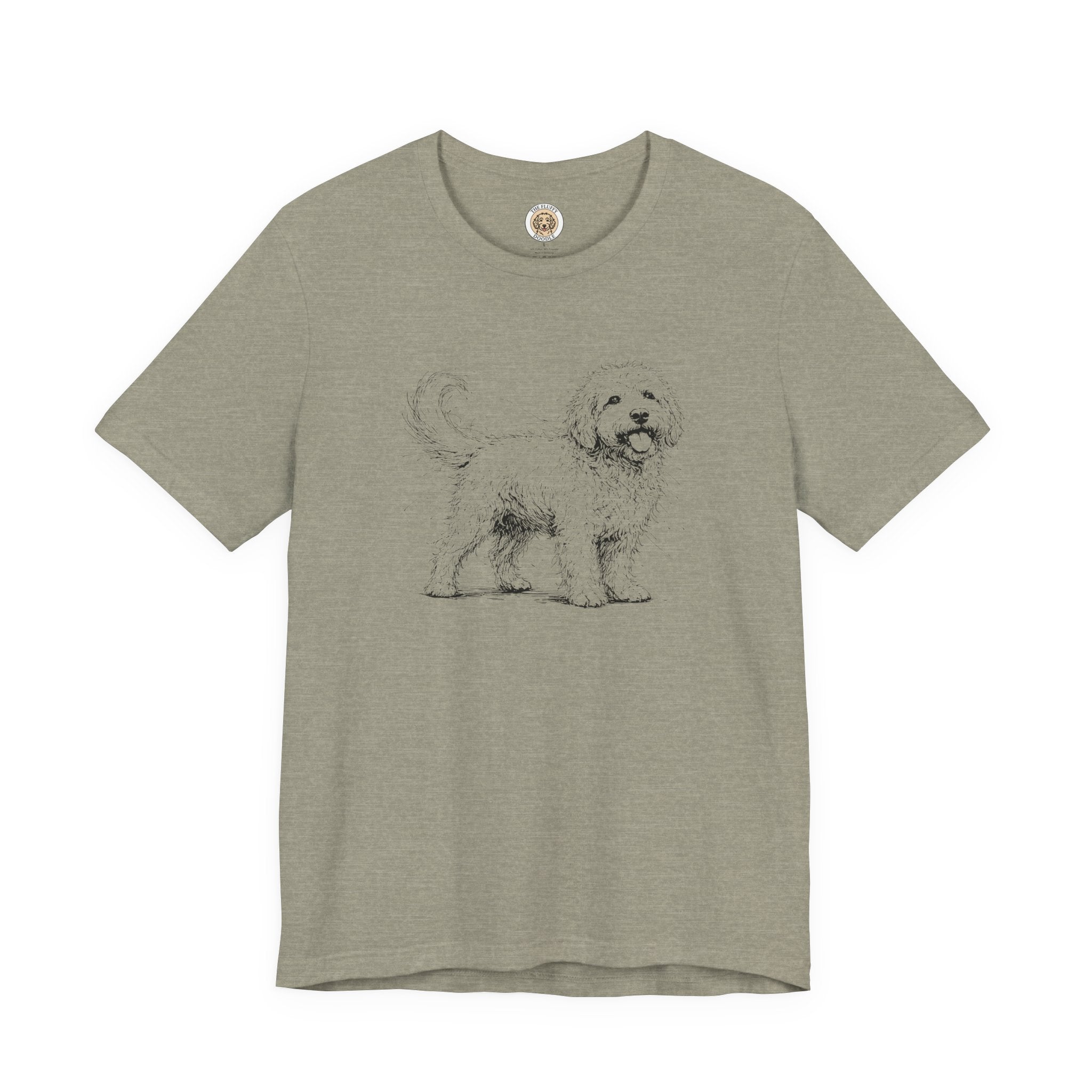 Golden Doodle Sketch Artistic Dog Breed Lover Premium Apparel Tee