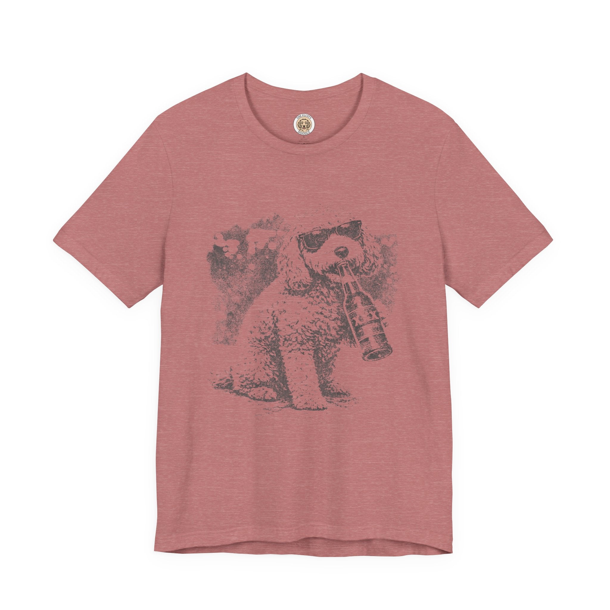 Cockapoo Drinking Beer Dog Art Print - Funny Pet Lover Gift Tee