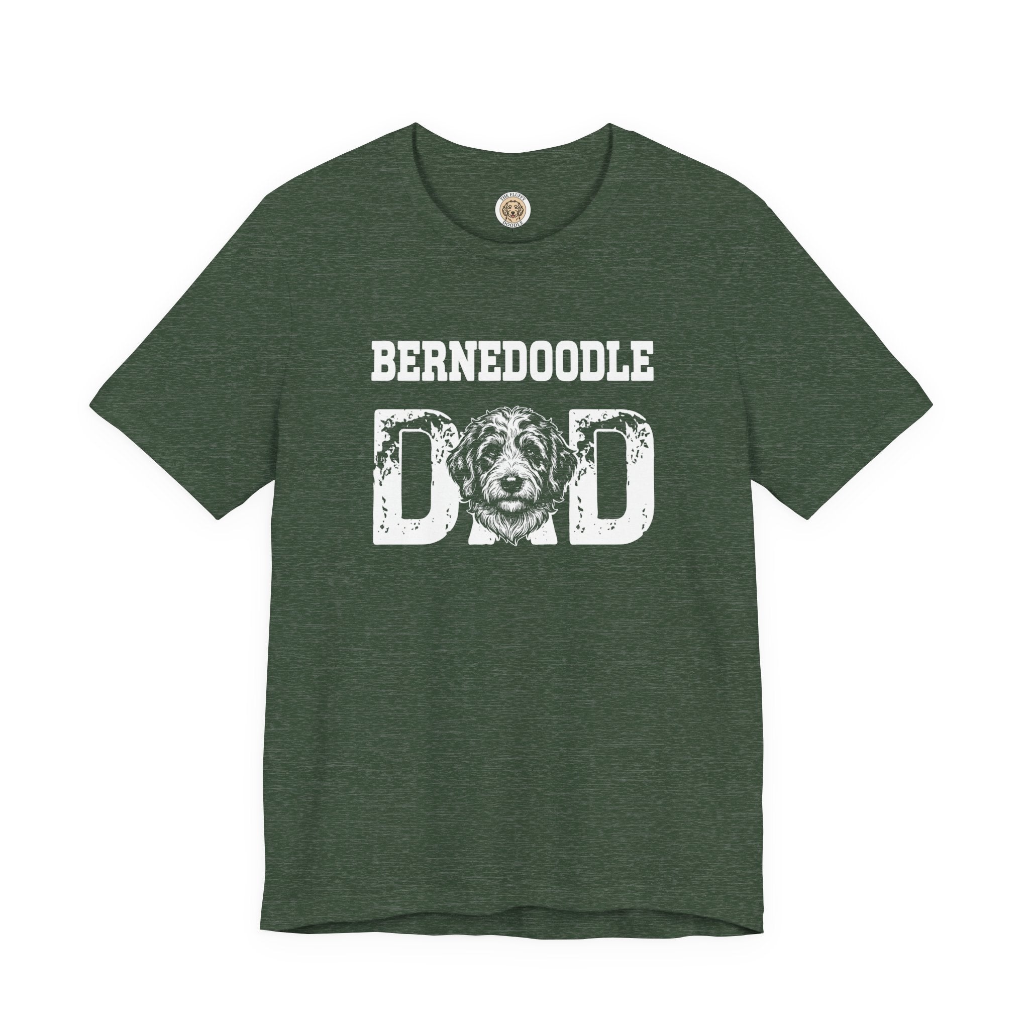 Bernedoodle Dad Funny Dog Lover T-Shirt Gift for Men, Fur Dad Tee