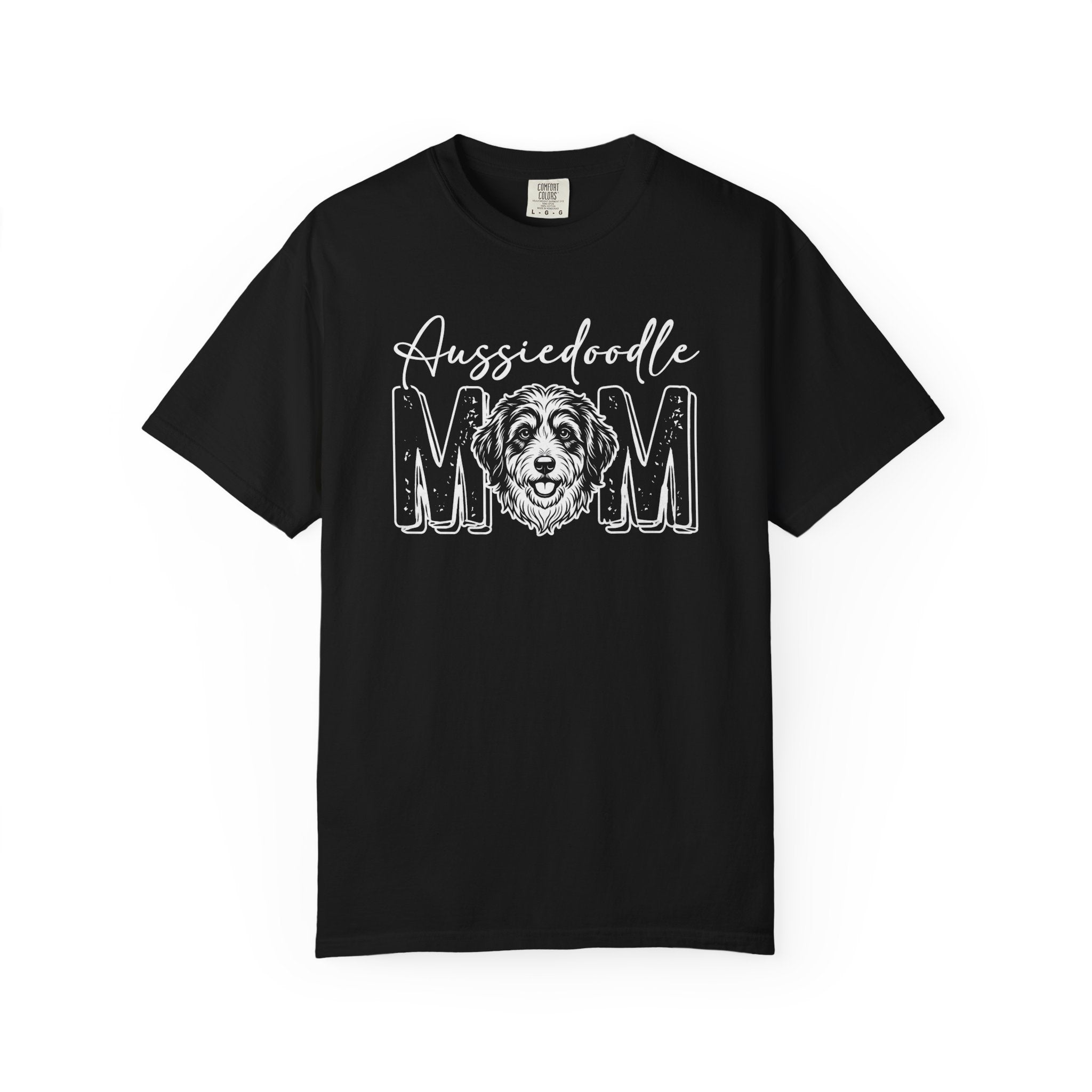 Comfort Colors Aussiedoodle Mom T-Shirt - Cute Dog Lover Apparel Gift