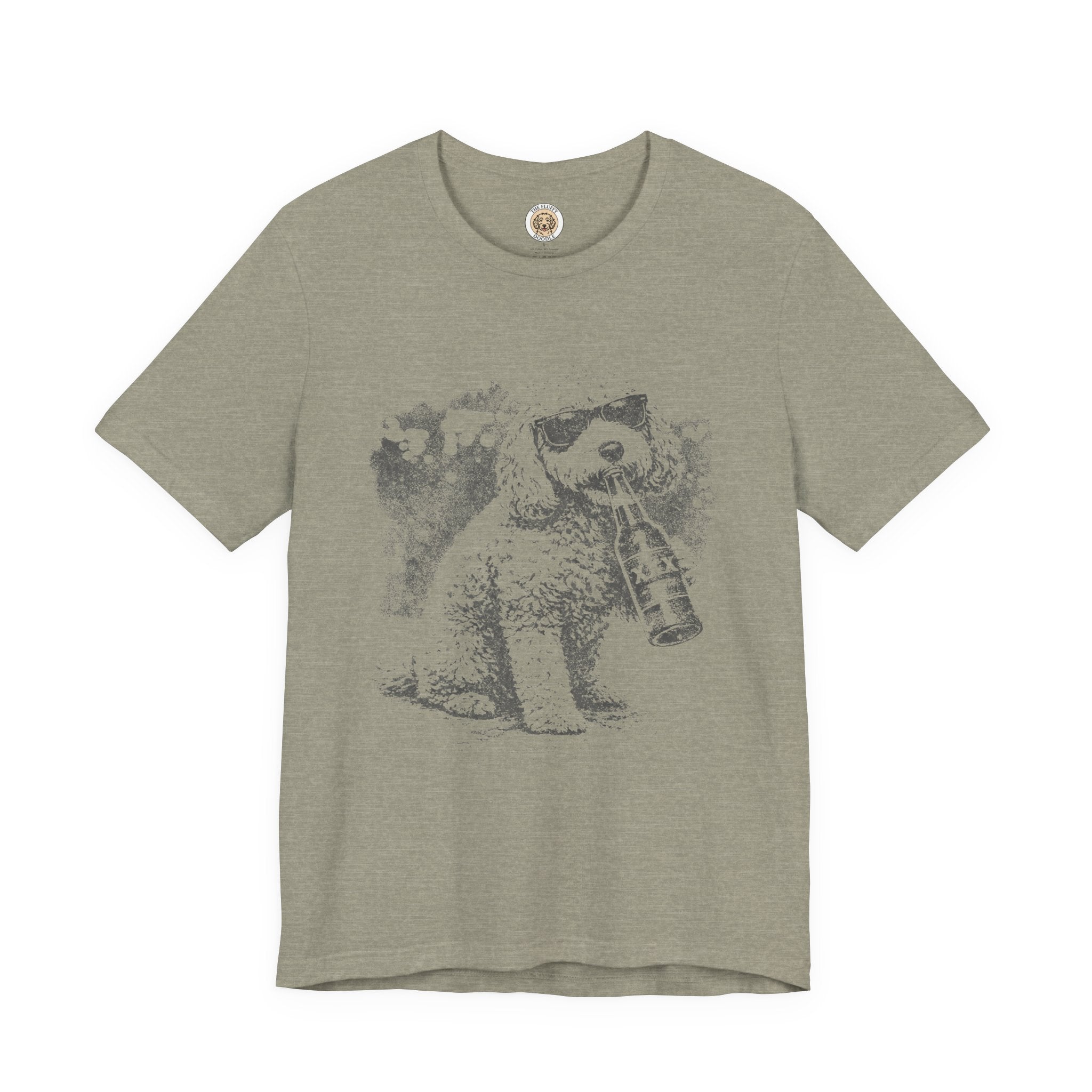 Cockapoo Drinking Beer Dog Art Print - Funny Pet Lover Gift Tee