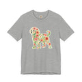 Watercolor Maltipoo Floral Silhouette Dog Design - Spring Pet Art