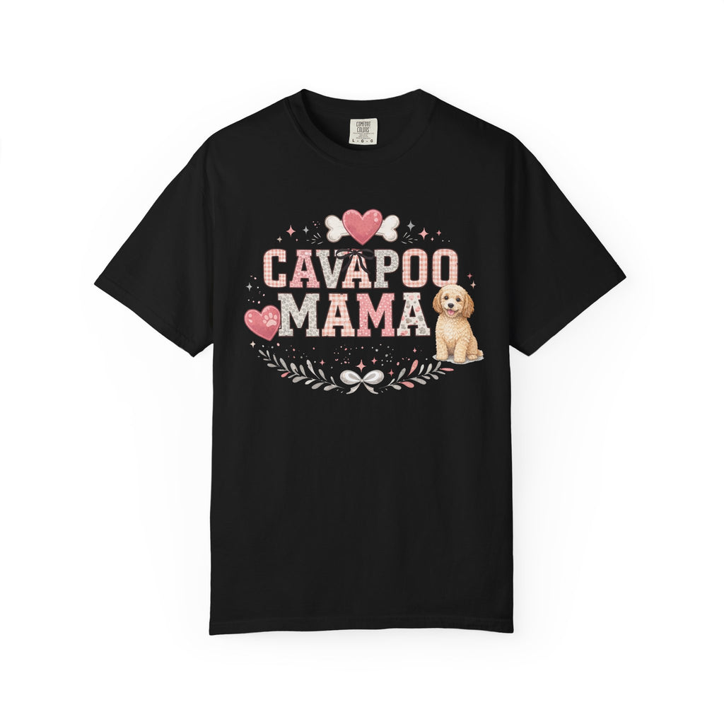 Comfort Colors Cavapoo Mama Vintage Floral Dog Lover T-Shirt