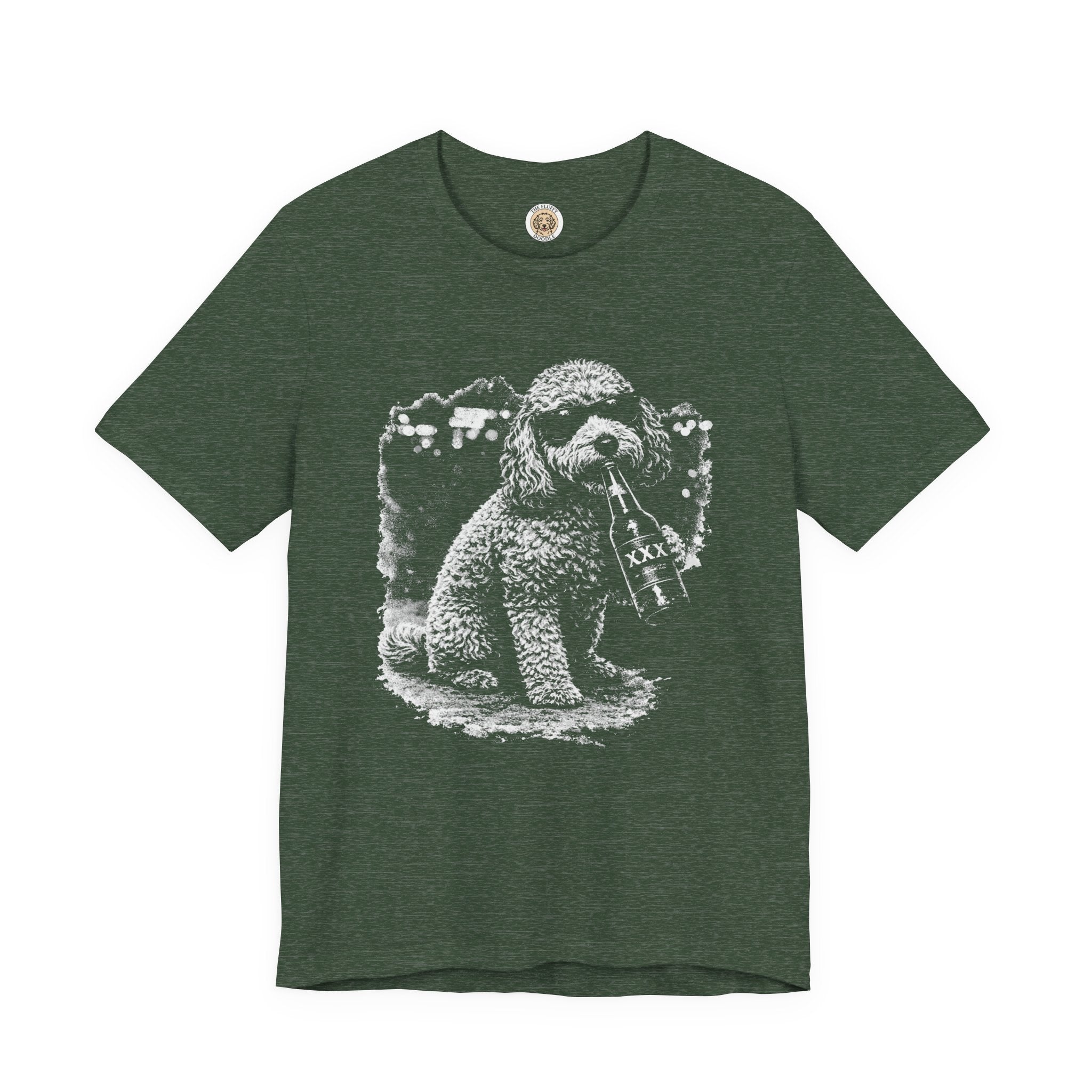 Cockapoo Drinking Beer Dog Art Print - Funny Pet Lover Gift Tee