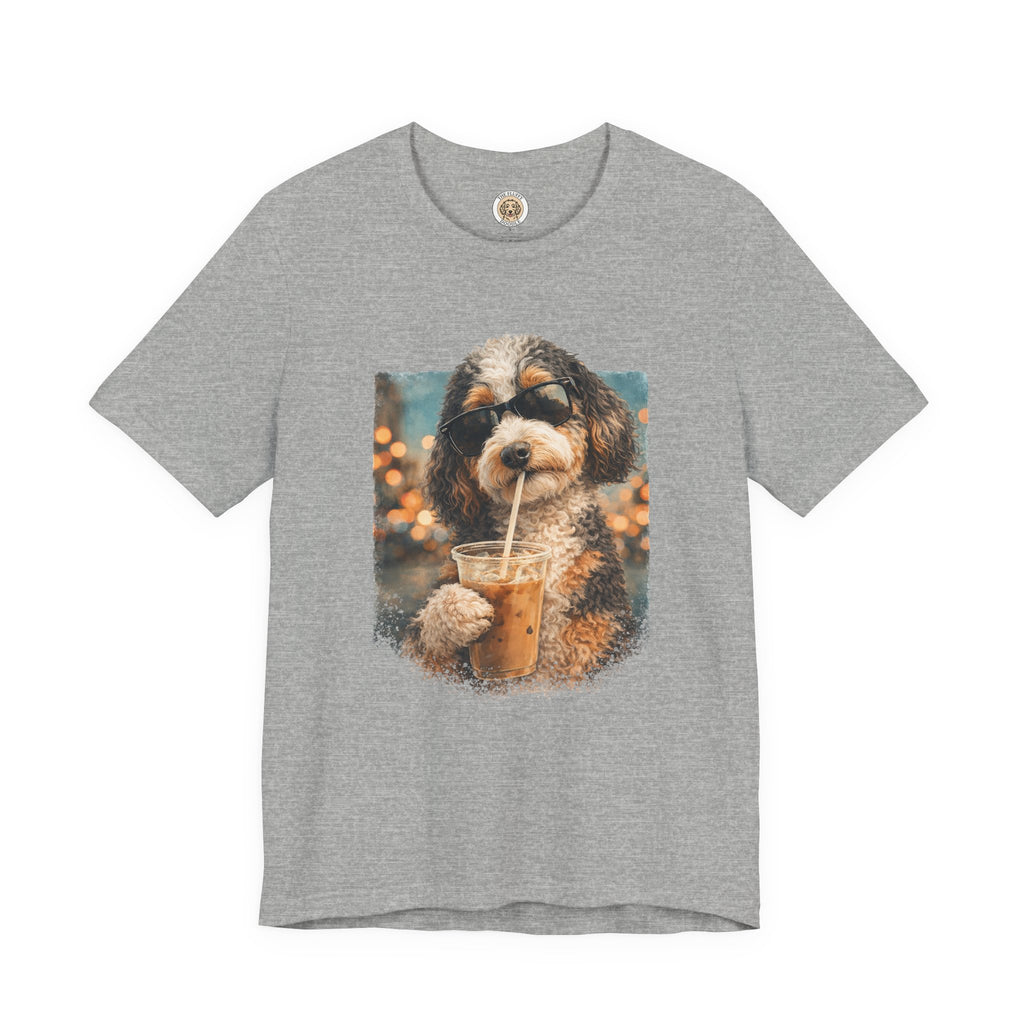 Aussiedoodle Iced Coffee Cool Dog T-Shirt - Trendy Pet Lover Gift Idea