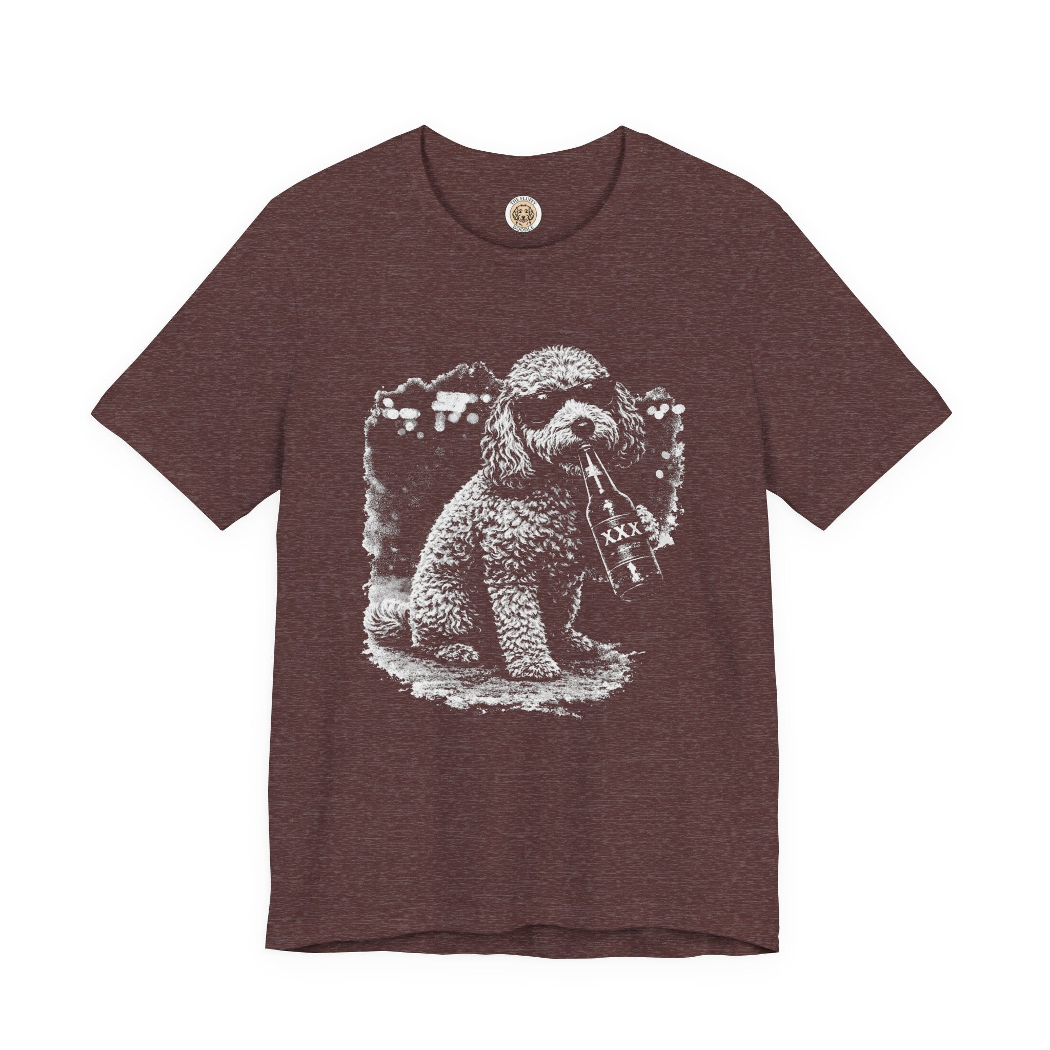 Cockapoo Drinking Beer Dog Art Print - Funny Pet Lover Gift Tee