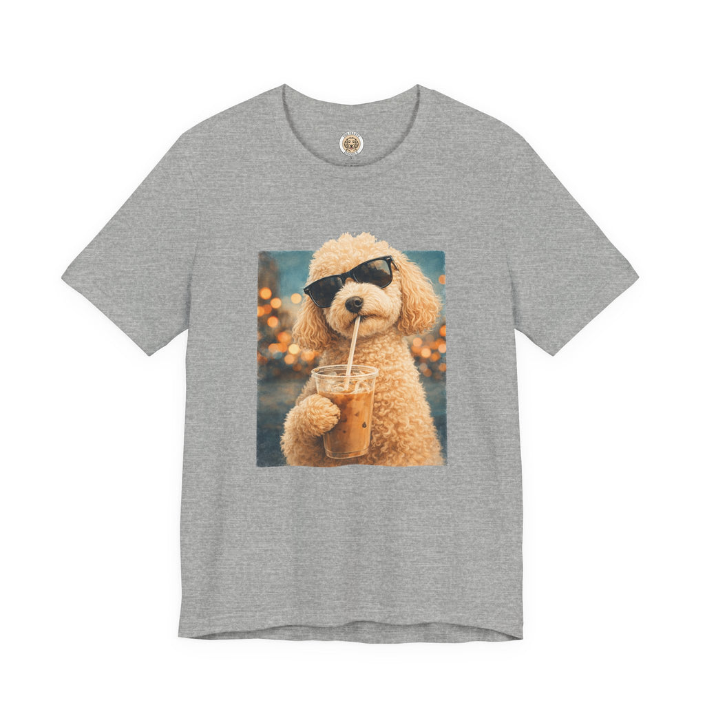 Maltipoo Iced Coffee Cool Dog with Sunglasses Funny Pet Art