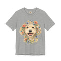 Labradoodle Floral Crown Artwork - Golden Doodle Watercolor Art Print