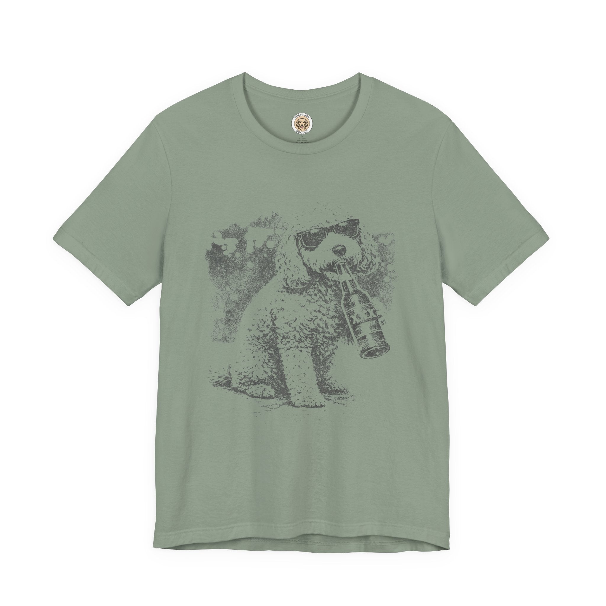 Cockapoo Drinking Beer Dog Art Print - Funny Pet Lover Gift Tee