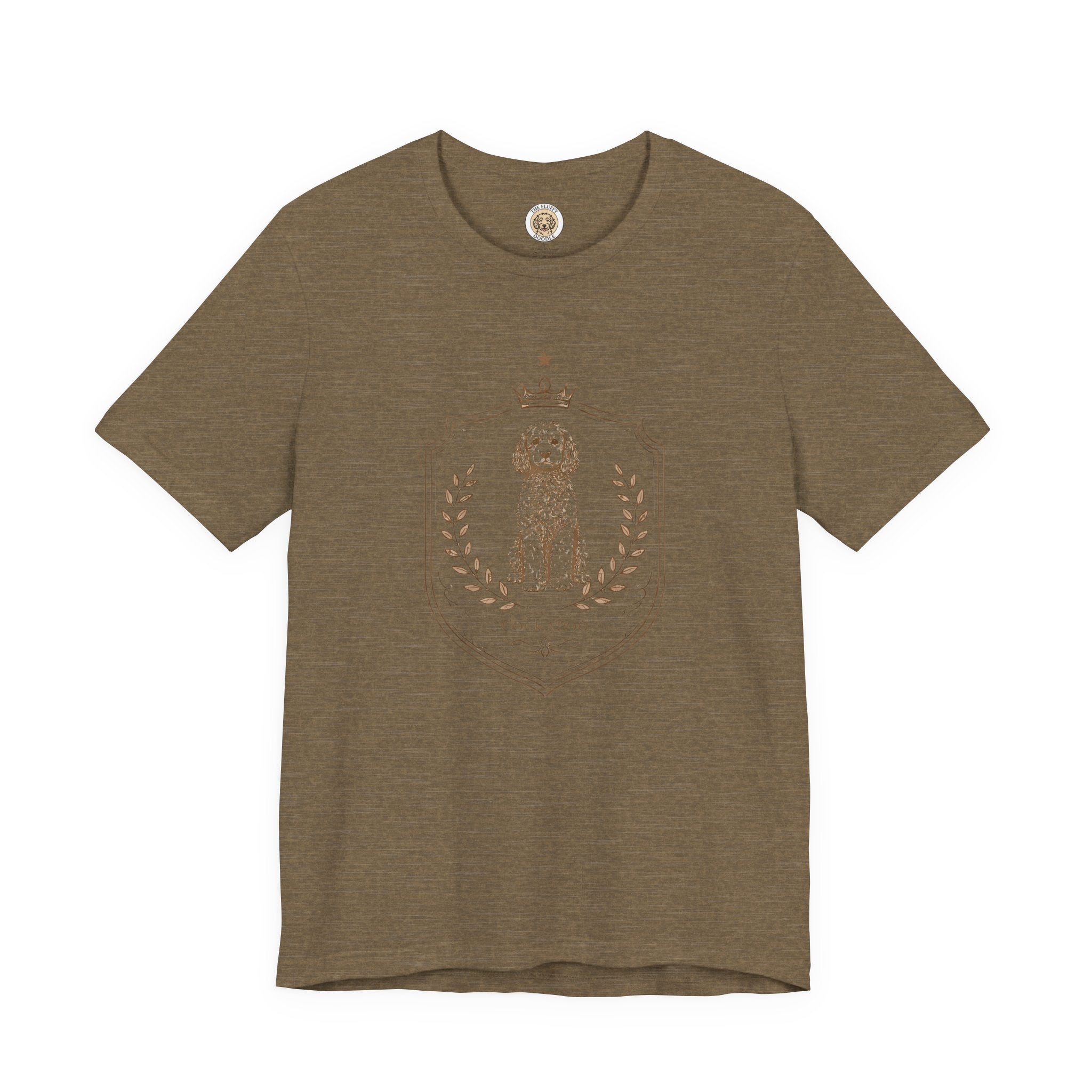 Cockapoo Royal Crest Vintage Dog Portrait Tee - Brown Tan Puppy Gift