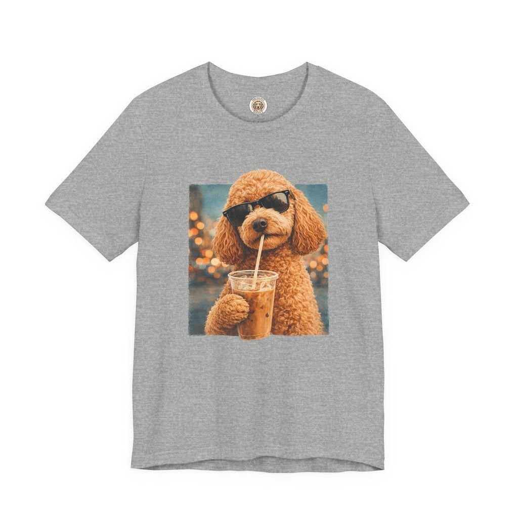 Labradoodle Iced Coffee Cool Dog Sunglasses Summer Tee Gift