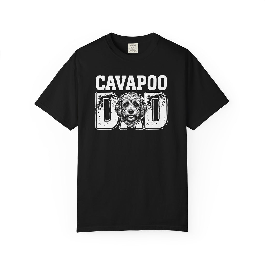 Comfort Colors Cavapoo Dad T-Shirt - Retro Dog Dad Gift Tee