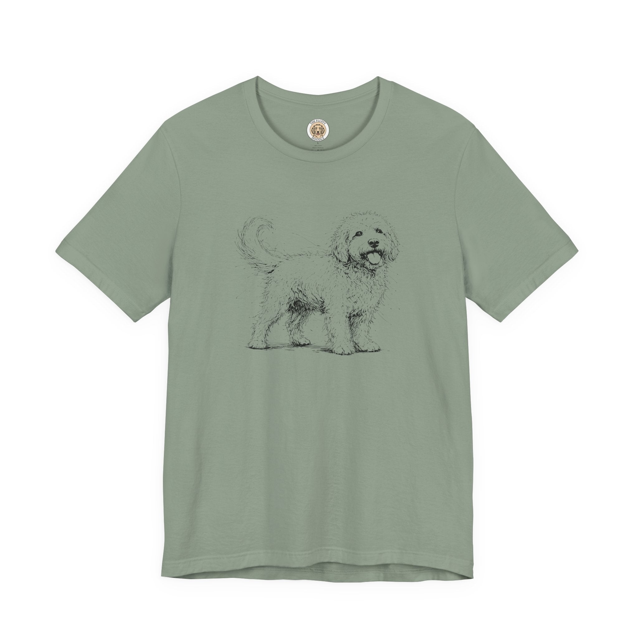 Golden Doodle Sketch Artistic Dog Breed Lover Premium Apparel Tee