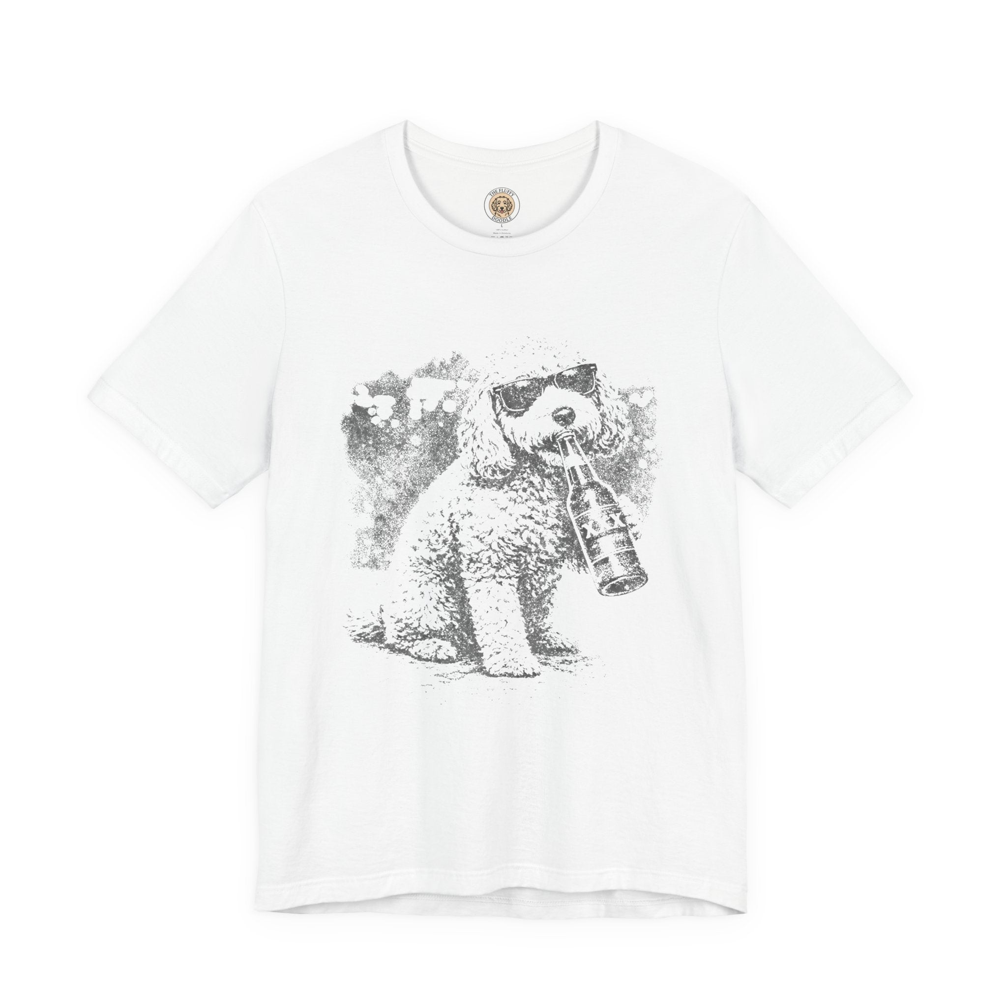 Cockapoo Drinking Beer Dog Art Print - Funny Pet Lover Gift Tee
