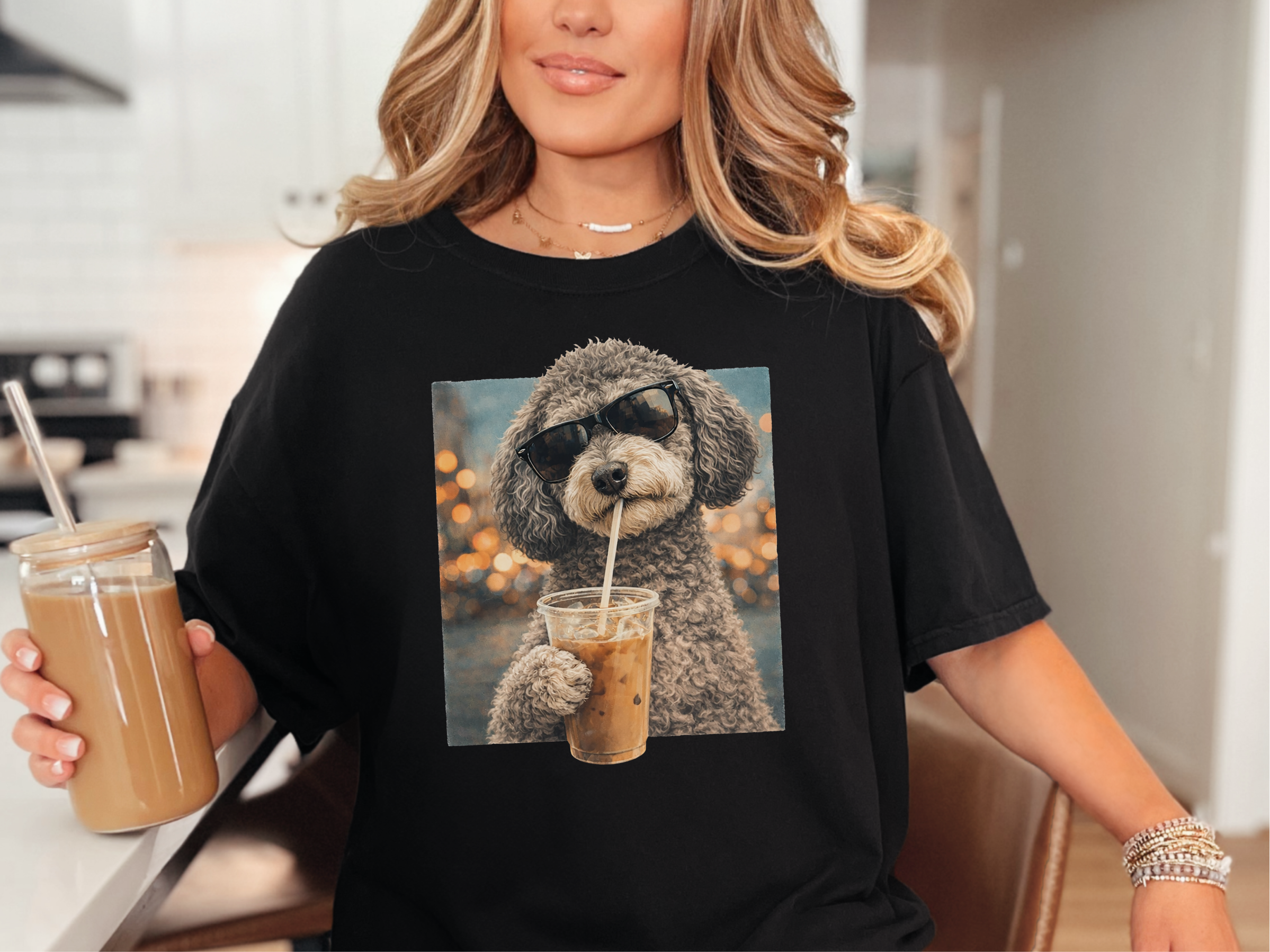 Mockup_02_Comfort Colors Schnoodle Drinking Iced Coffee Cool Dog.png