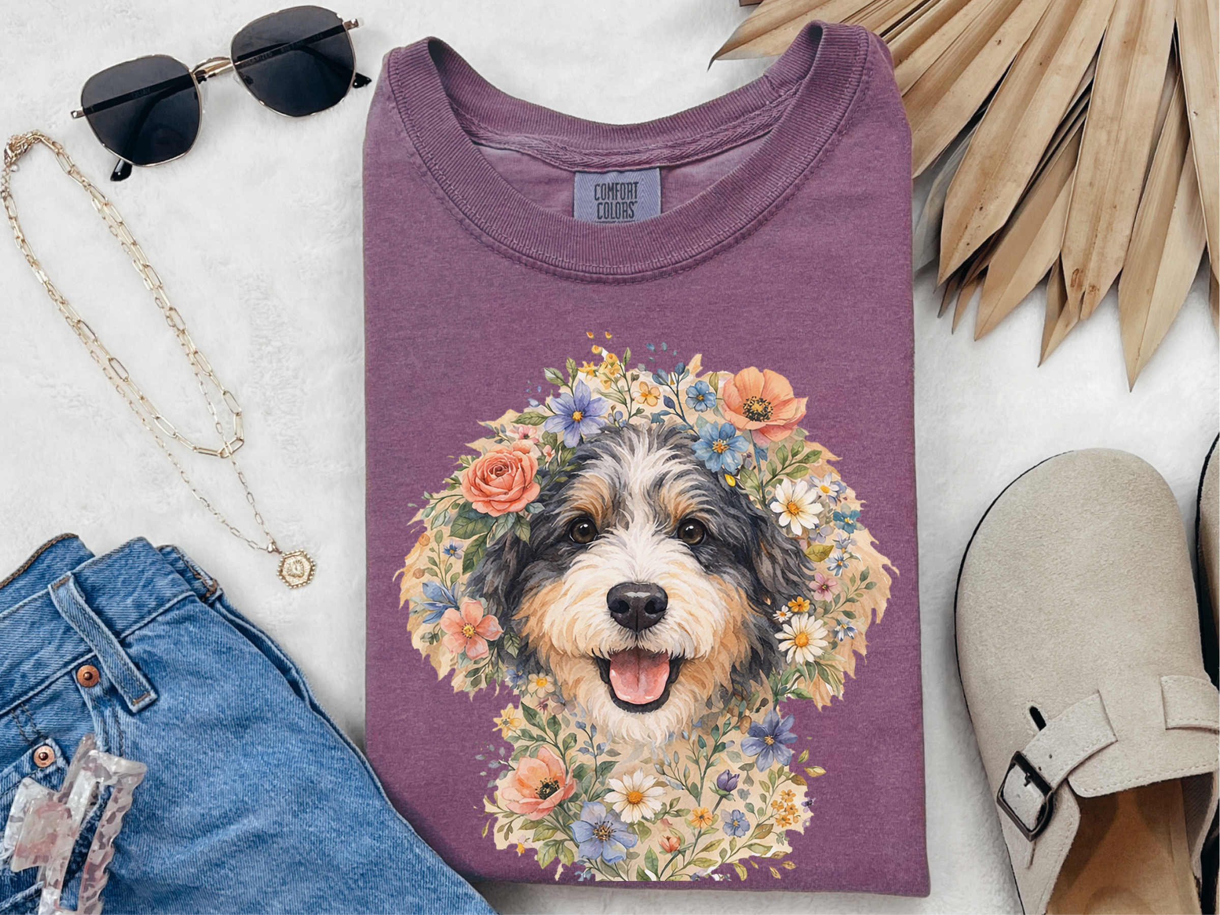 Mockup_05_Comfort Colors Aussiedoodle Floral Portrait.png