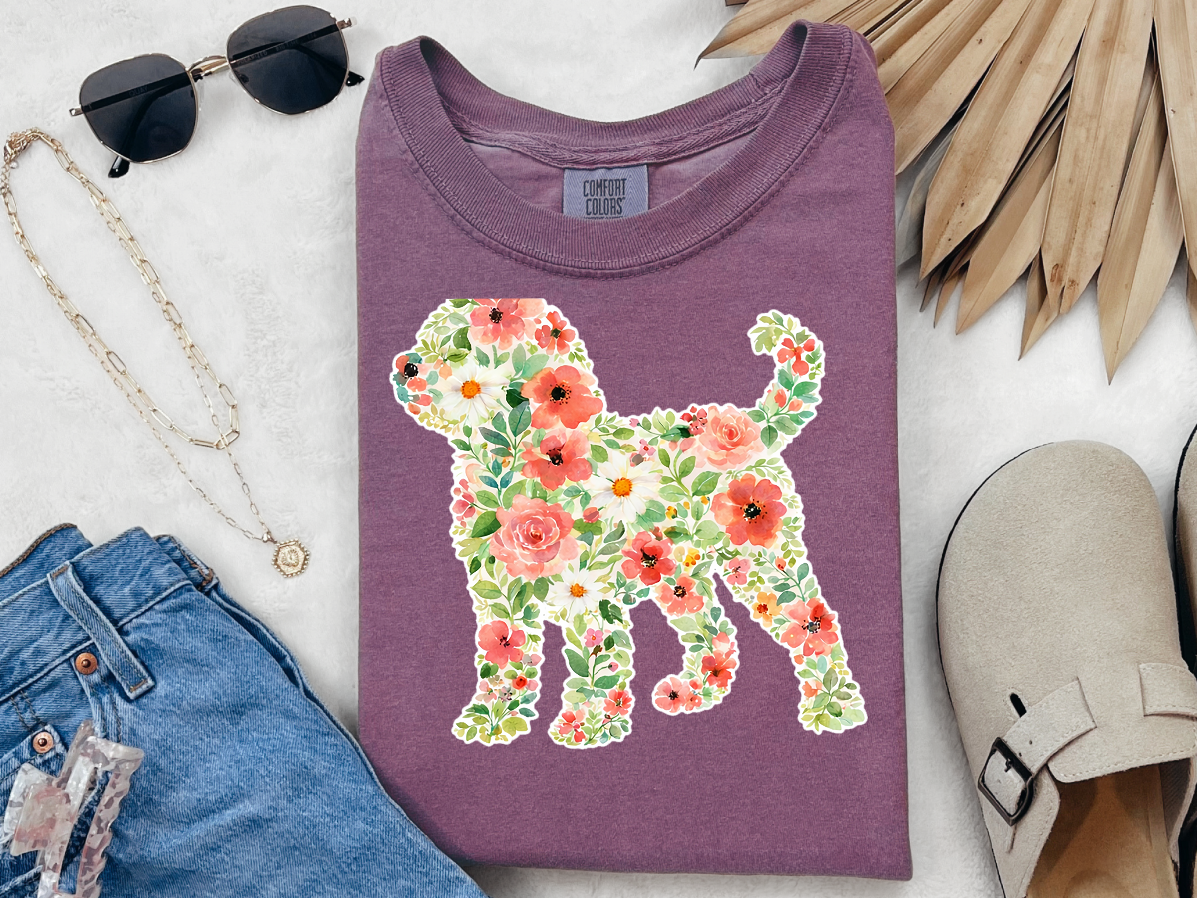 Mockup_05_Comfort Colors Golden Doodle Floral Silhouette.png
