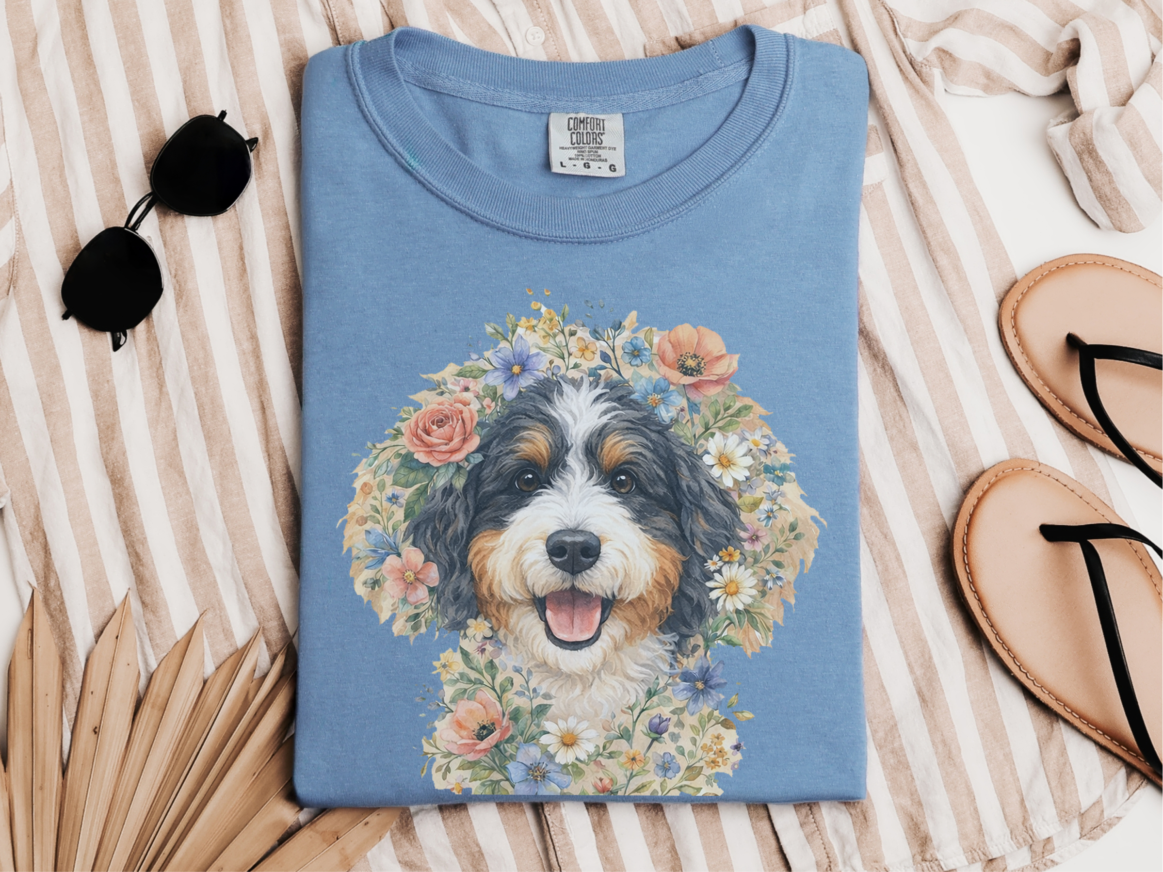 Mockup_06_Comfort Colors Bernedoodle Floral Crown Portrait.png